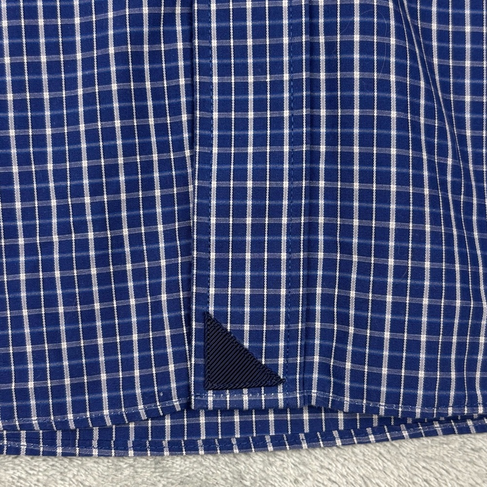 UNTUCKit Shirt Mens XL Blue Check Wrinkle Free Button Down Preppy Office - Picture 6 of 11